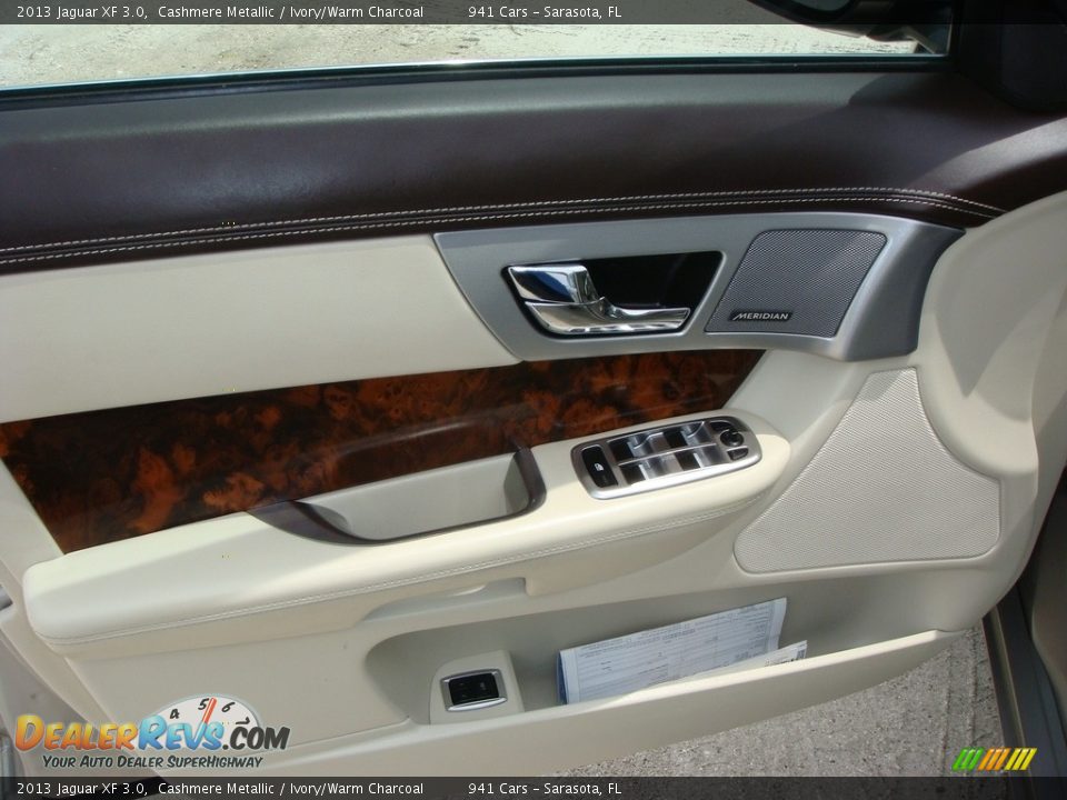 2013 Jaguar XF 3.0 Cashmere Metallic / Ivory/Warm Charcoal Photo #13