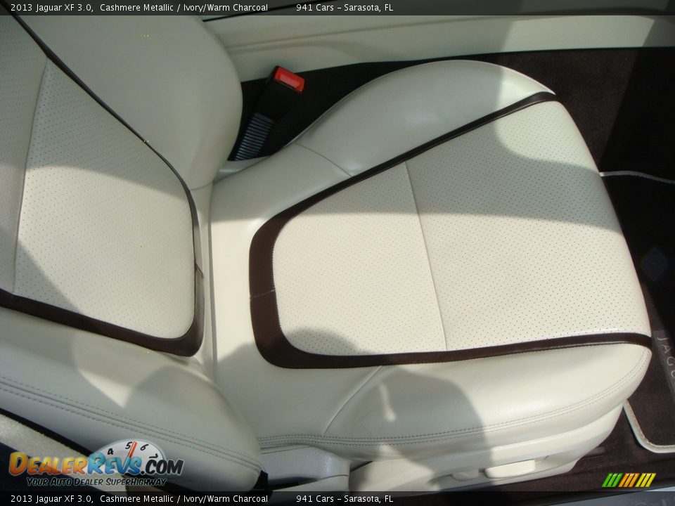 2013 Jaguar XF 3.0 Cashmere Metallic / Ivory/Warm Charcoal Photo #22