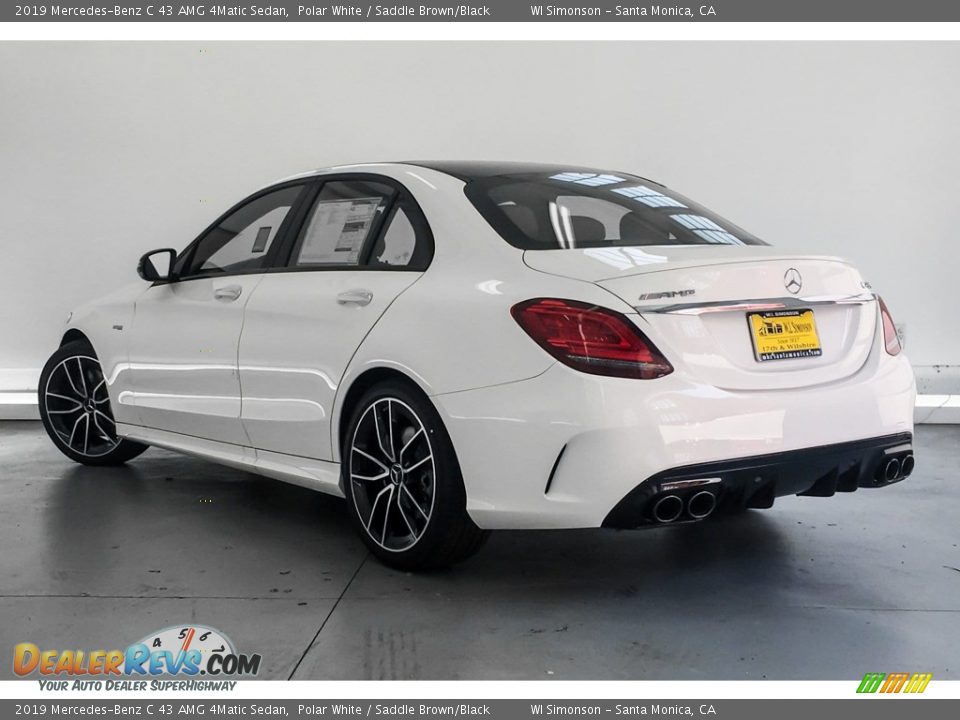 2019 Mercedes-Benz C 43 AMG 4Matic Sedan Polar White / Saddle Brown/Black Photo #2