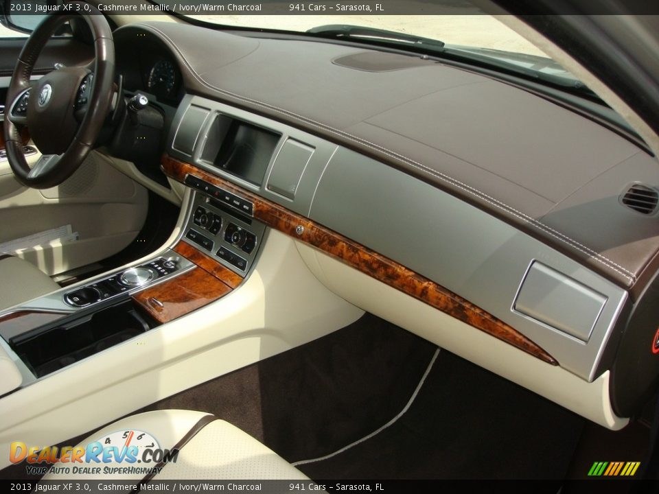 2013 Jaguar XF 3.0 Cashmere Metallic / Ivory/Warm Charcoal Photo #23