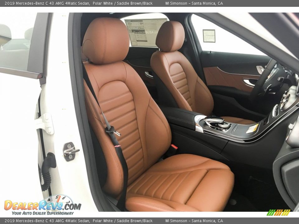 2019 Mercedes-Benz C 43 AMG 4Matic Sedan Polar White / Saddle Brown/Black Photo #5