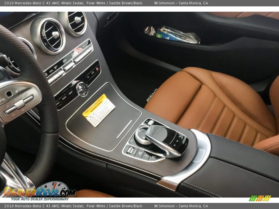 2019 Mercedes-Benz C 43 AMG 4Matic Sedan Polar White / Saddle Brown/Black Photo #7