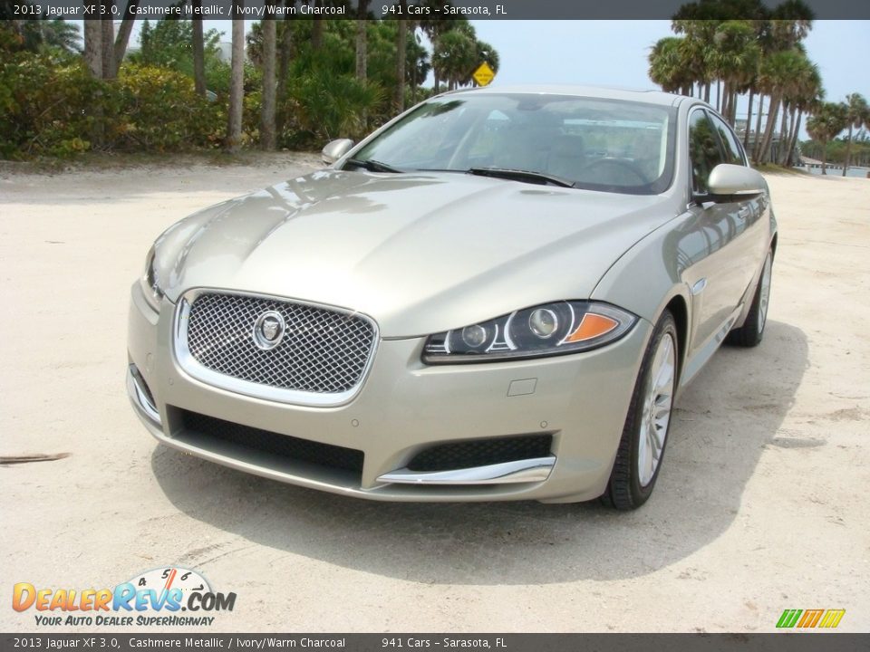 2013 Jaguar XF 3.0 Cashmere Metallic / Ivory/Warm Charcoal Photo #29