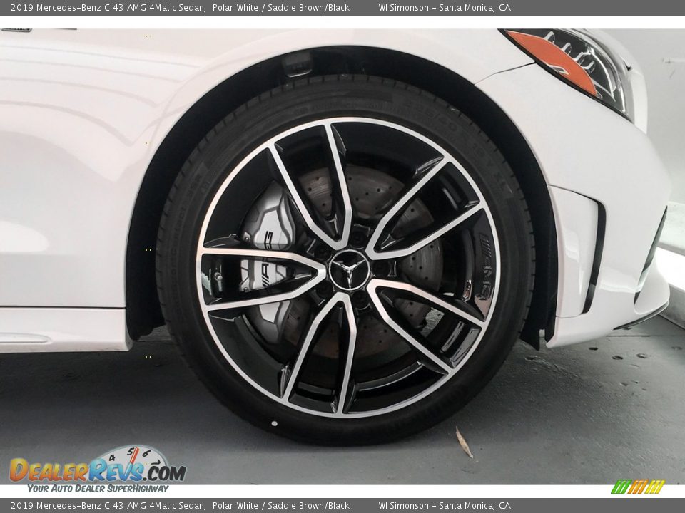 2019 Mercedes-Benz C 43 AMG 4Matic Sedan Polar White / Saddle Brown/Black Photo #9