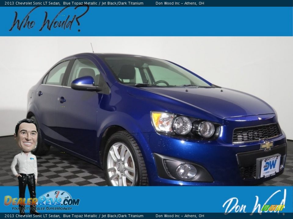 2013 Chevrolet Sonic LT Sedan Blue Topaz Metallic / Jet Black/Dark Titanium Photo #1
