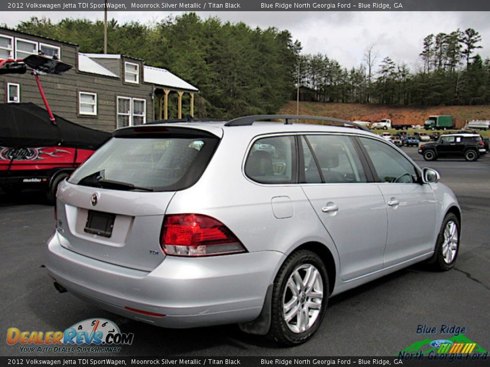 2012 Volkswagen Jetta TDI SportWagen Moonrock Silver Metallic / Titan Black Photo #5