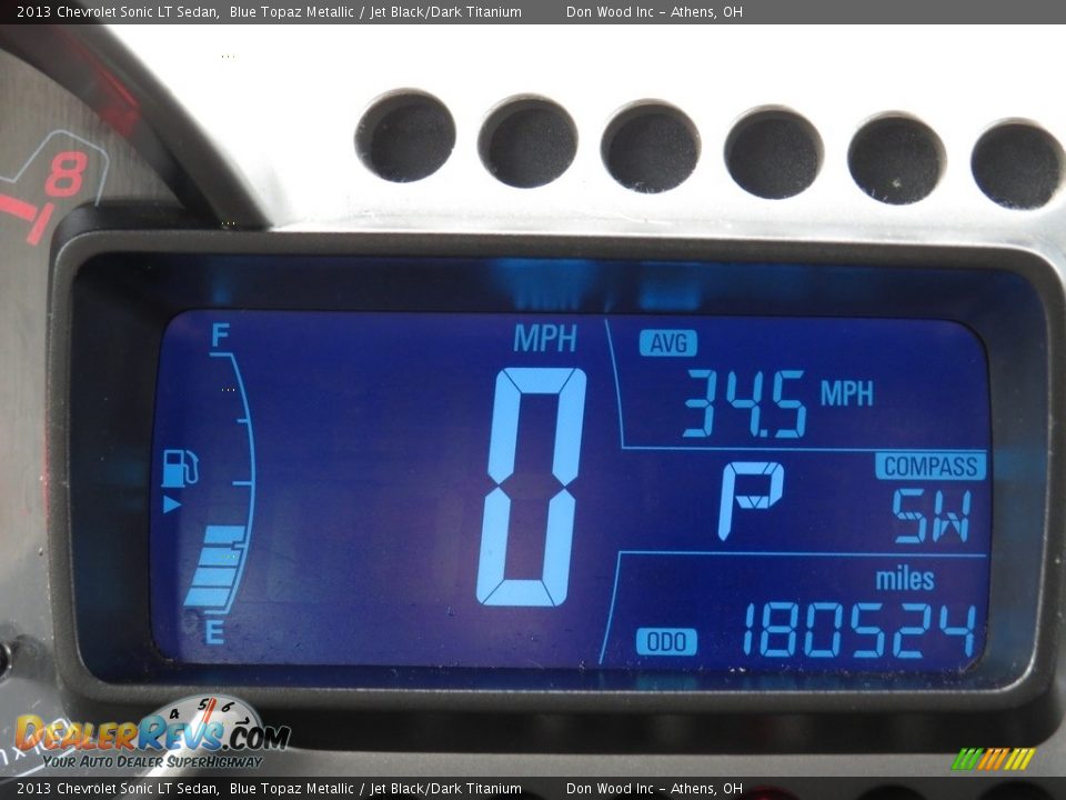2013 Chevrolet Sonic LT Sedan Blue Topaz Metallic / Jet Black/Dark Titanium Photo #2