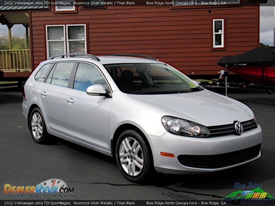 2012 Volkswagen Jetta TDI SportWagen Moonrock Silver Metallic / Titan Black Photo #7