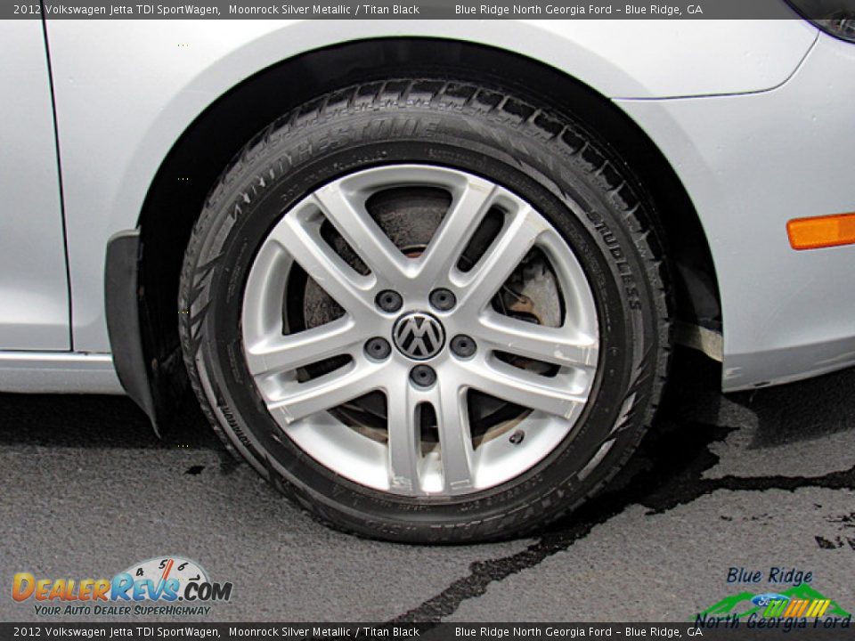 2012 Volkswagen Jetta TDI SportWagen Moonrock Silver Metallic / Titan Black Photo #9