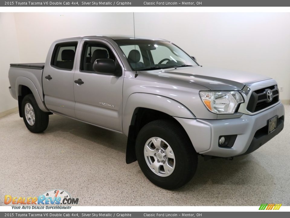 2015 Toyota Tacoma V6 Double Cab 4x4 Silver Sky Metallic / Graphite Photo #1