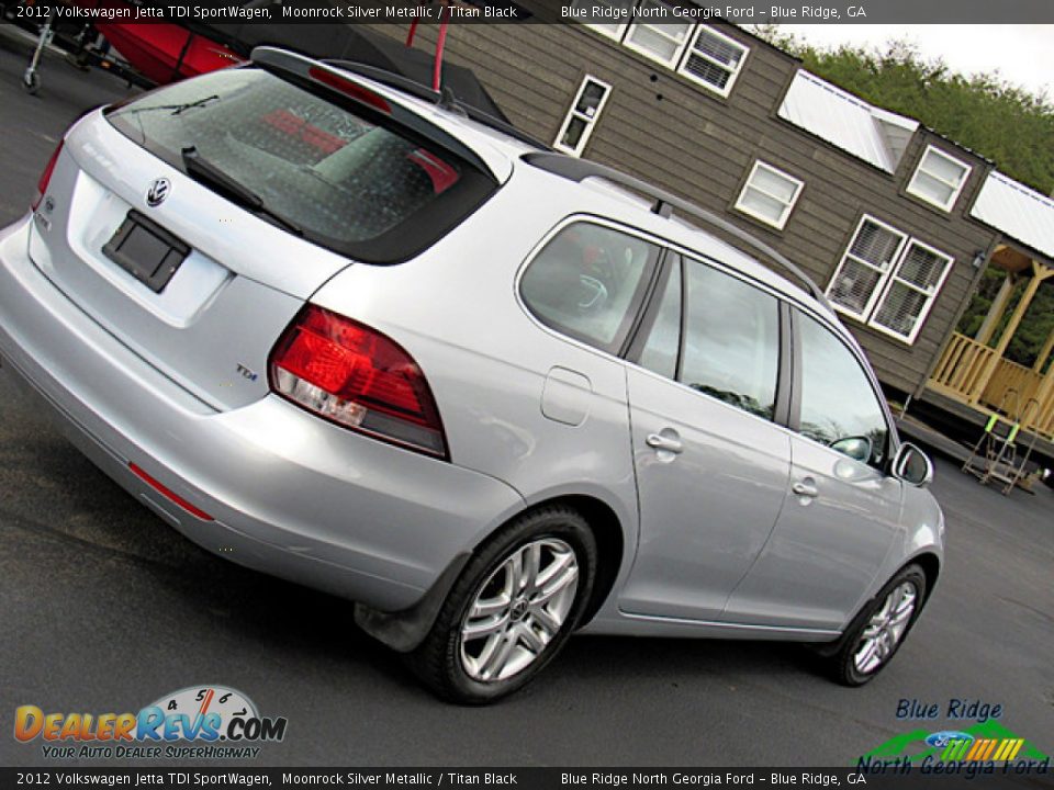 2012 Volkswagen Jetta TDI SportWagen Moonrock Silver Metallic / Titan Black Photo #30