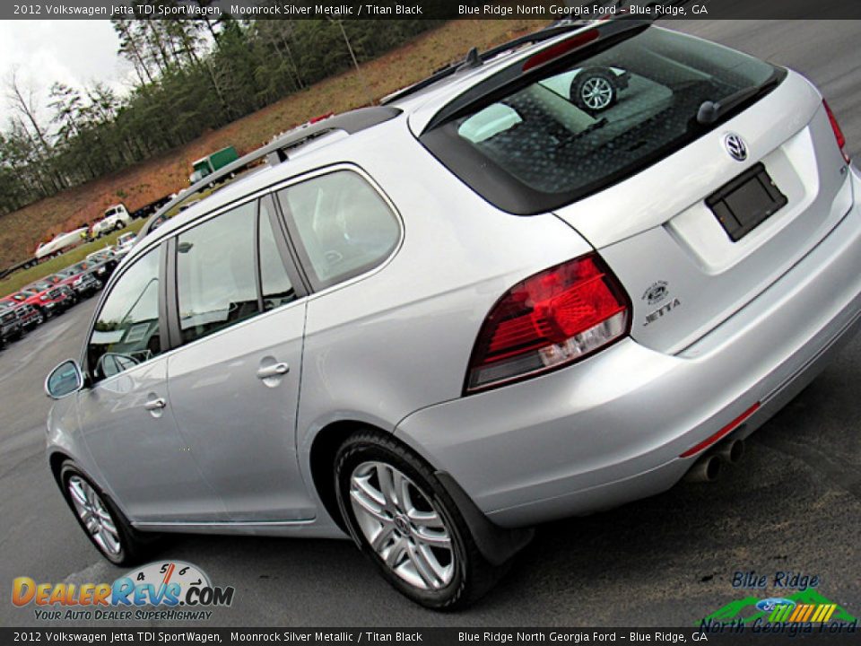 2012 Volkswagen Jetta TDI SportWagen Moonrock Silver Metallic / Titan Black Photo #31