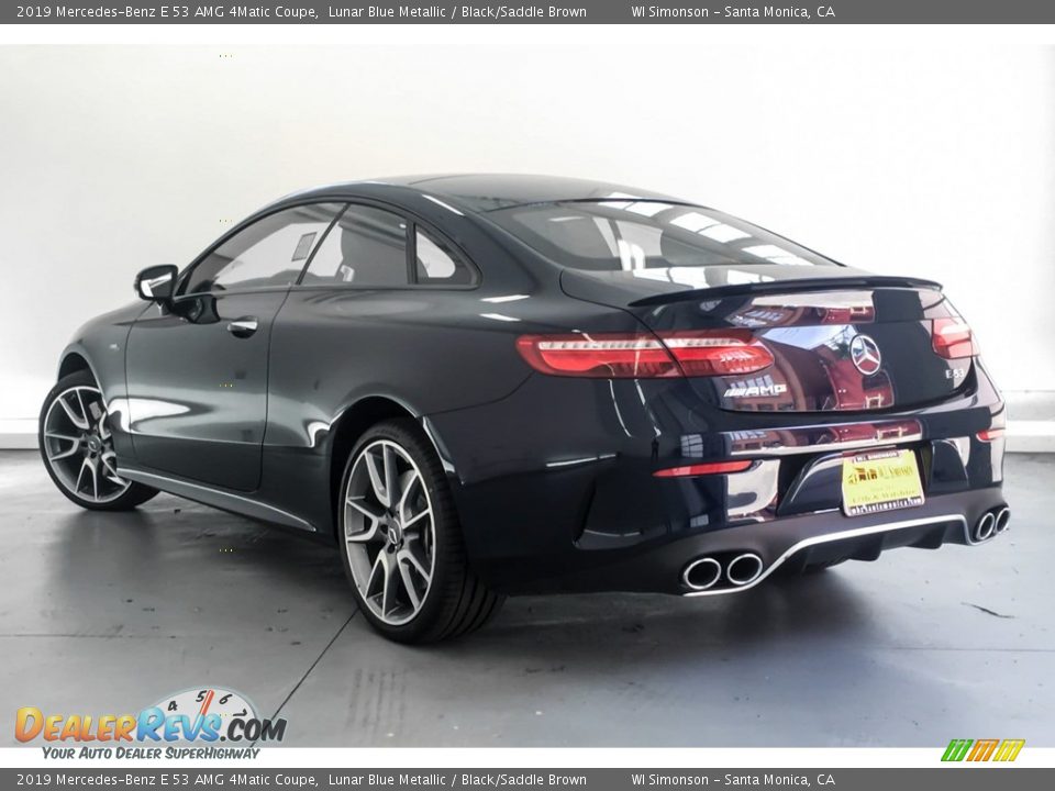 2019 Mercedes-Benz E 53 AMG 4Matic Coupe Lunar Blue Metallic / Black/Saddle Brown Photo #2