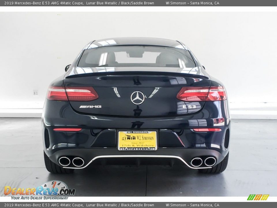 2019 Mercedes-Benz E 53 AMG 4Matic Coupe Lunar Blue Metallic / Black/Saddle Brown Photo #3