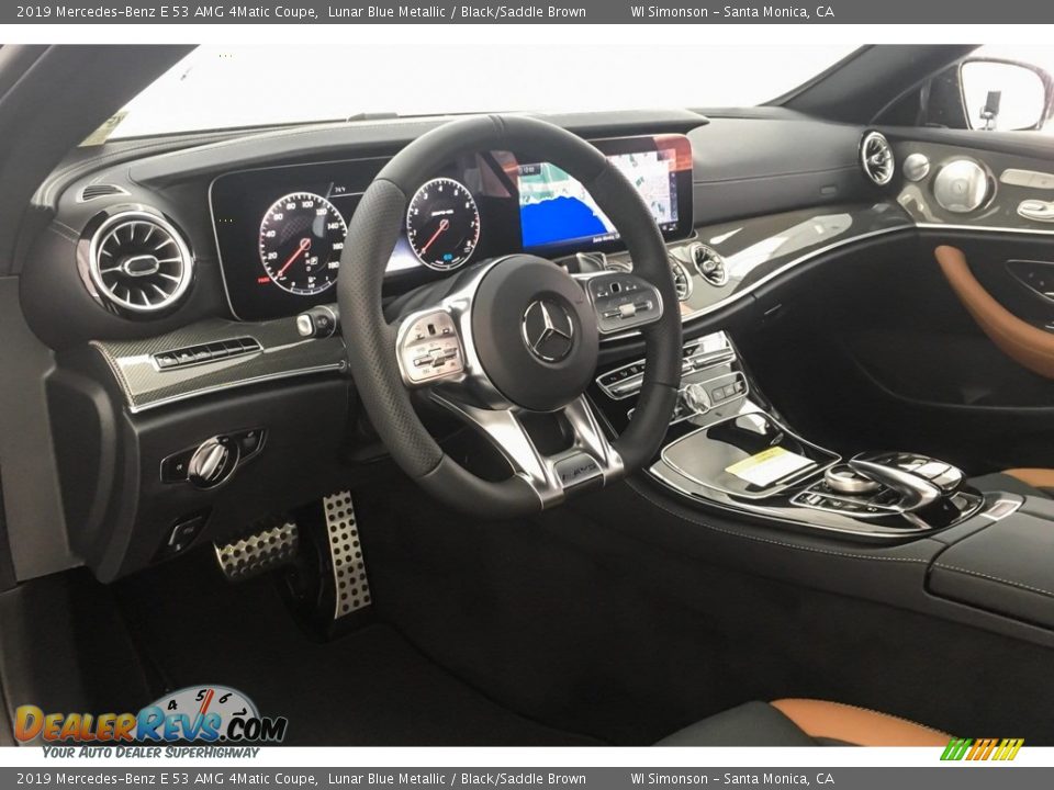 2019 Mercedes-Benz E 53 AMG 4Matic Coupe Lunar Blue Metallic / Black/Saddle Brown Photo #4