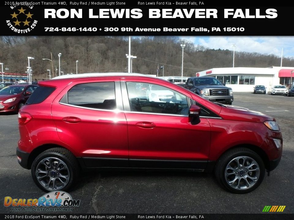 2018 Ford EcoSport Titanium 4WD Ruby Red / Medium Light Stone Photo #1