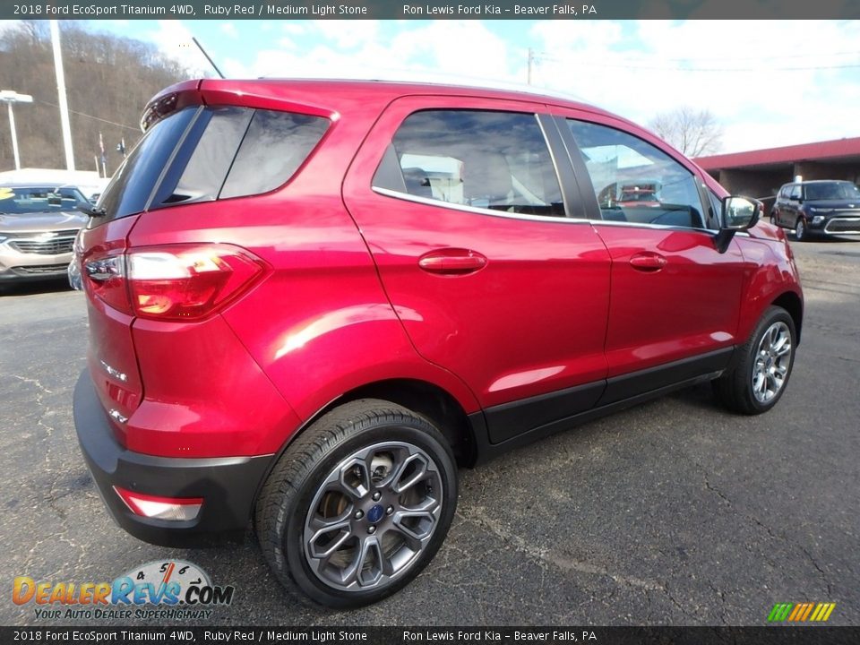 2018 Ford EcoSport Titanium 4WD Ruby Red / Medium Light Stone Photo #2