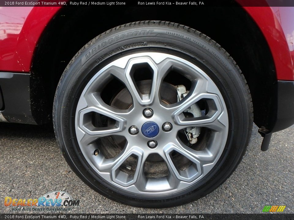 2018 Ford EcoSport Titanium 4WD Ruby Red / Medium Light Stone Photo #10