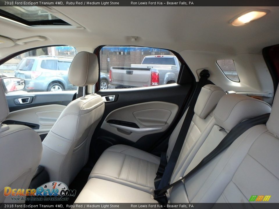 2018 Ford EcoSport Titanium 4WD Ruby Red / Medium Light Stone Photo #12