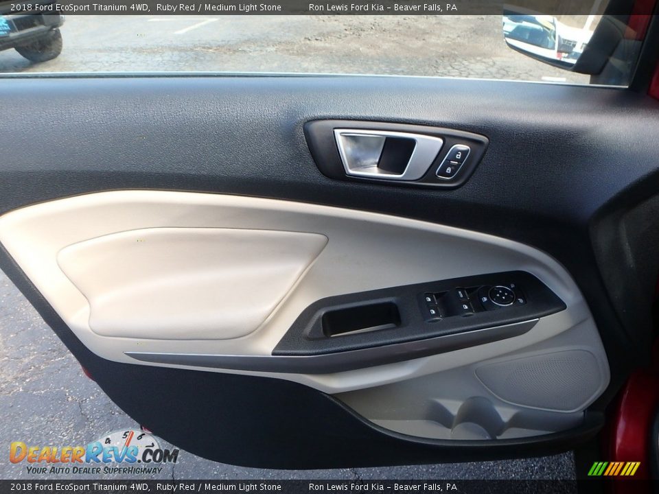 2018 Ford EcoSport Titanium 4WD Ruby Red / Medium Light Stone Photo #14