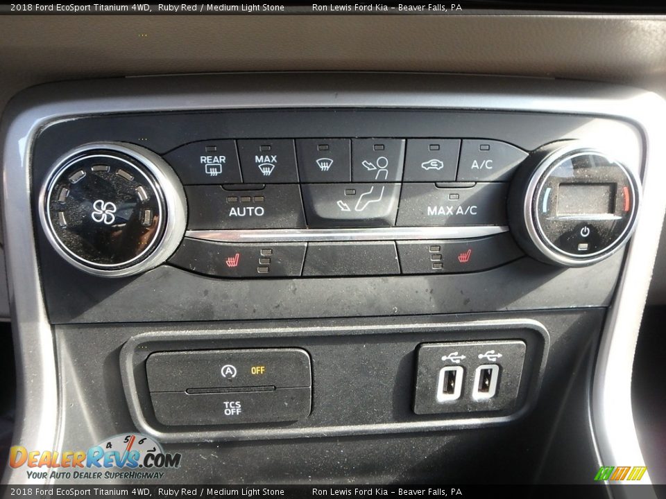 2018 Ford EcoSport Titanium 4WD Ruby Red / Medium Light Stone Photo #19