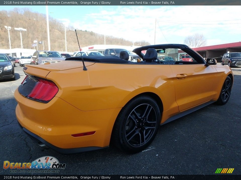 2018 Ford Mustang EcoBoost Premium Convertible Orange Fury / Ebony Photo #2