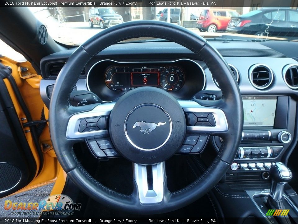 2018 Ford Mustang EcoBoost Premium Convertible Steering Wheel Photo #16