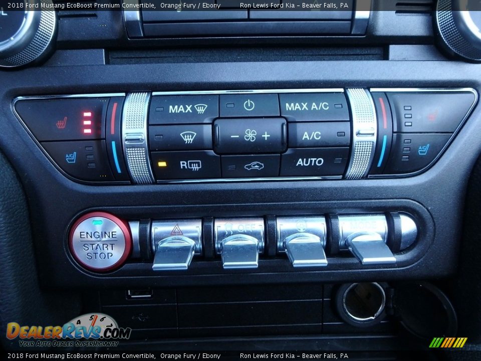 Controls of 2018 Ford Mustang EcoBoost Premium Convertible Photo #19