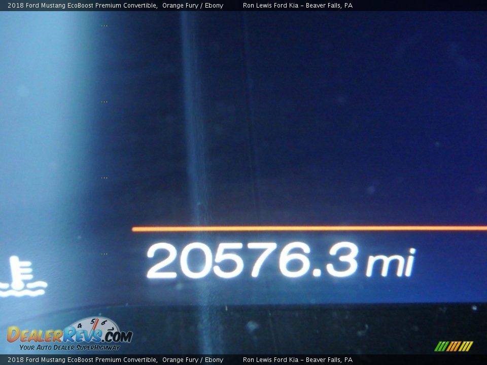2018 Ford Mustang EcoBoost Premium Convertible Orange Fury / Ebony Photo #20