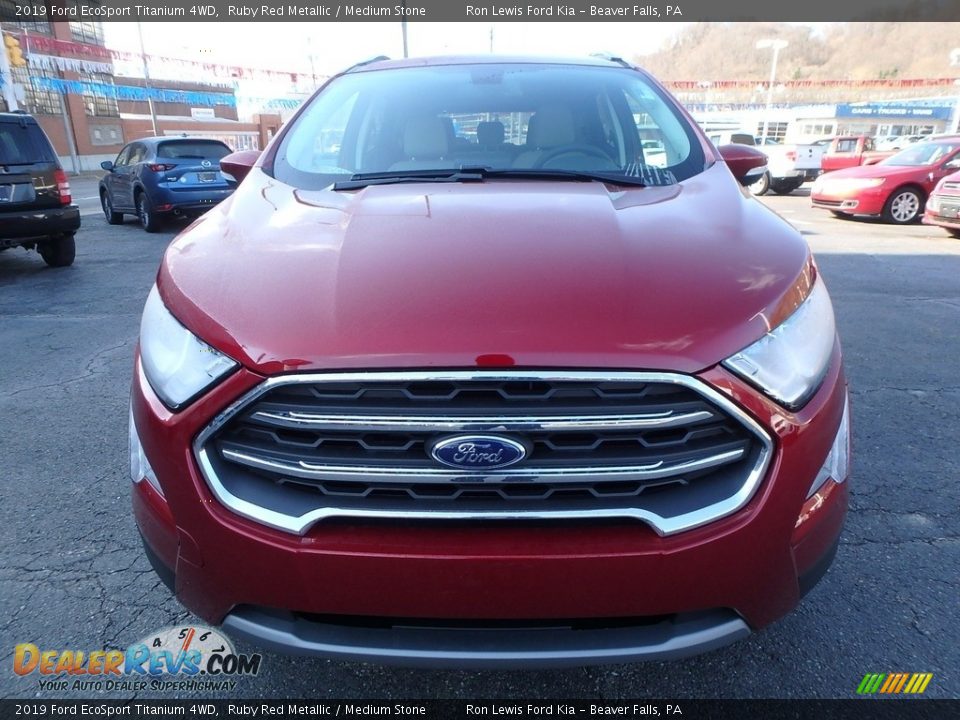 2019 Ford EcoSport Titanium 4WD Ruby Red Metallic / Medium Stone Photo #8