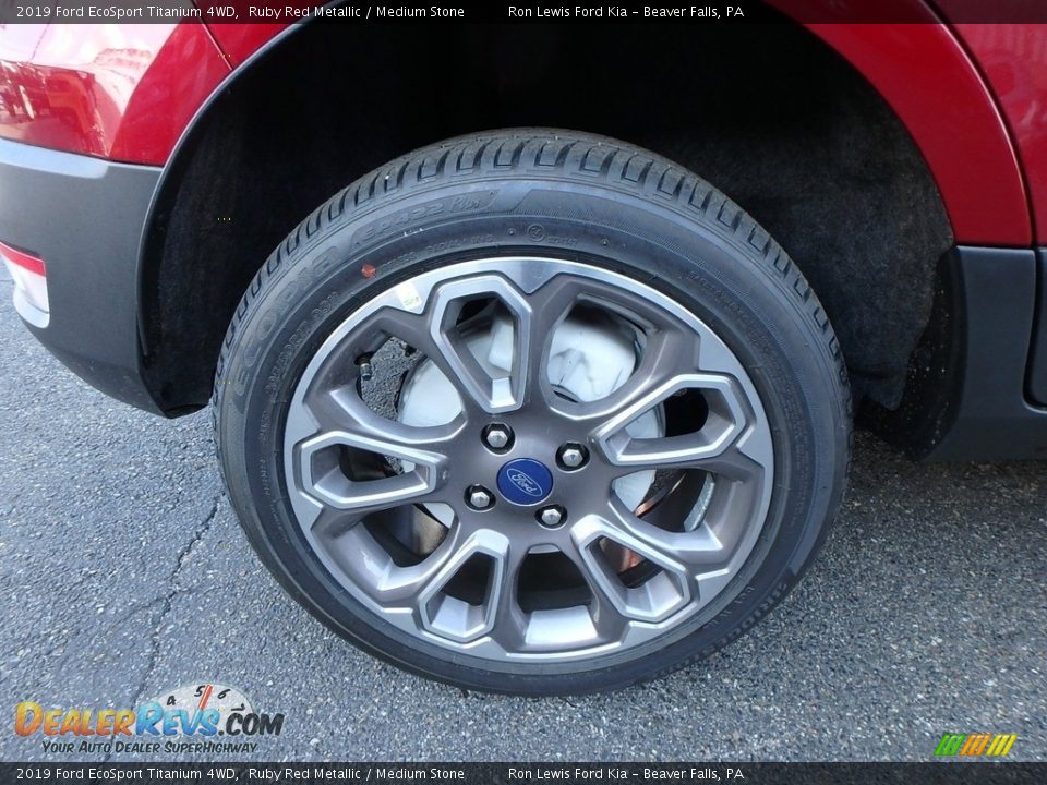 2019 Ford EcoSport Titanium 4WD Ruby Red Metallic / Medium Stone Photo #10