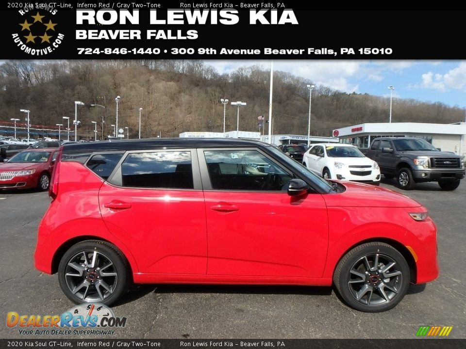 2020 Kia Soul GT-Line Inferno Red / Gray Two-Tone Photo #1