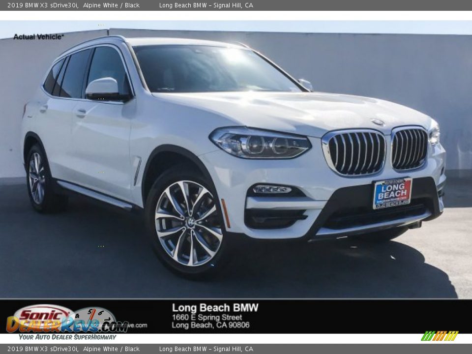 2019 BMW X3 sDrive30i Alpine White / Black Photo #1