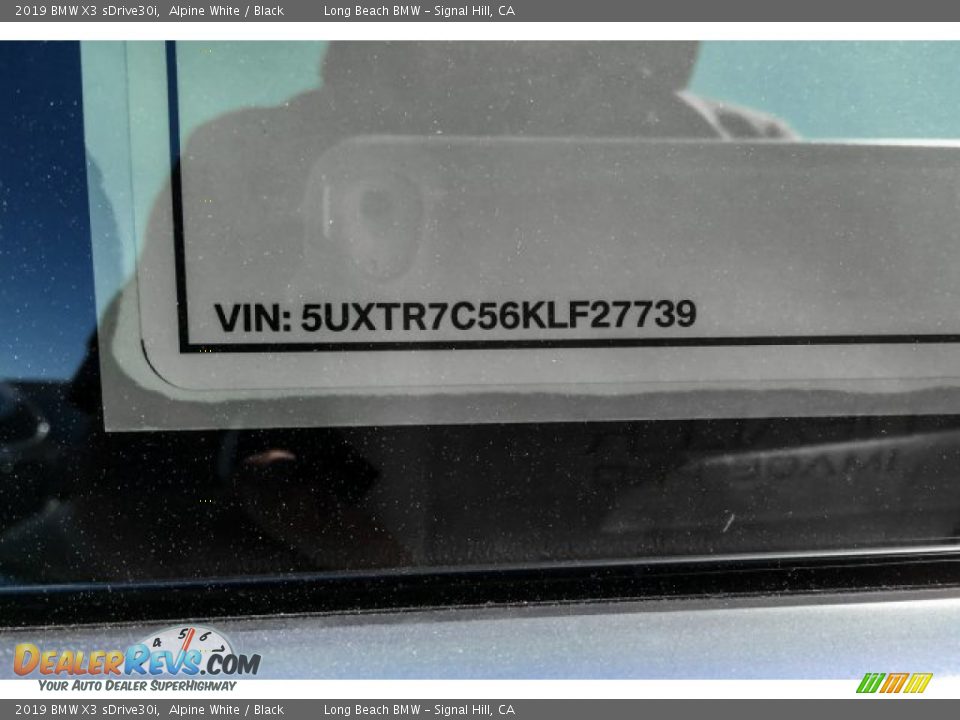 2019 BMW X3 sDrive30i Alpine White / Black Photo #11