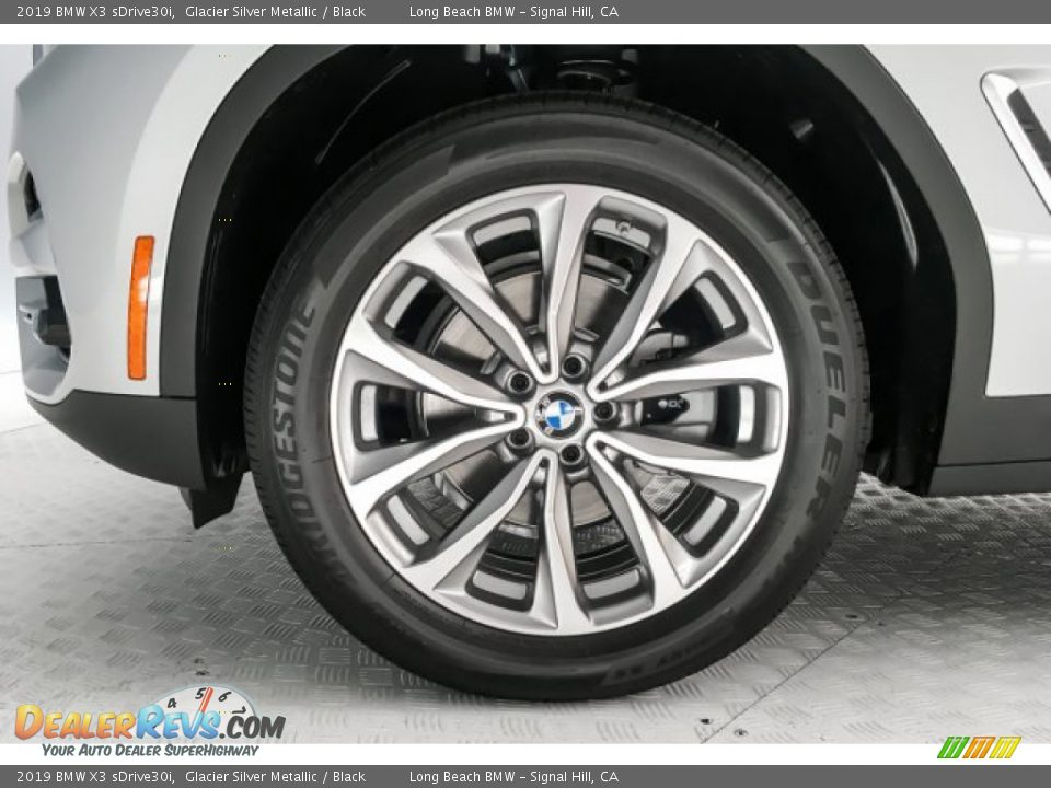 2019 BMW X3 sDrive30i Glacier Silver Metallic / Black Photo #9