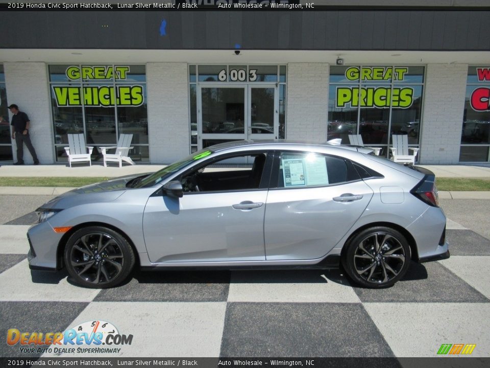 2019 Honda Civic Sport Hatchback Lunar Silver Metallic / Black Photo #1