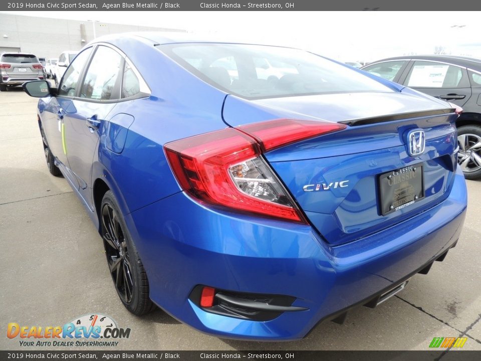 2019 Honda Civic Sport Sedan Agean Blue Metallic / Black Photo #5