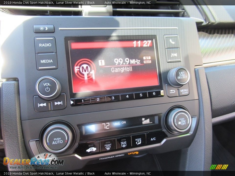 2019 Honda Civic Sport Hatchback Lunar Silver Metallic / Black Photo #17