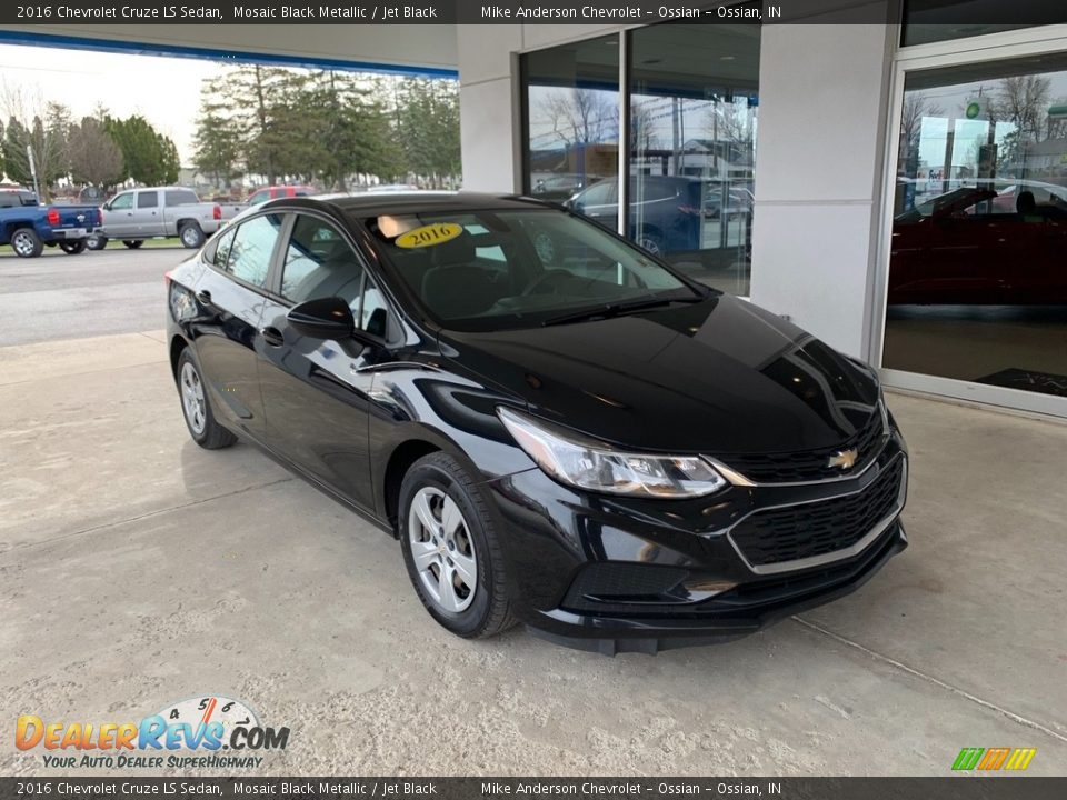 2016 Chevrolet Cruze LS Sedan Mosaic Black Metallic / Jet Black Photo #10