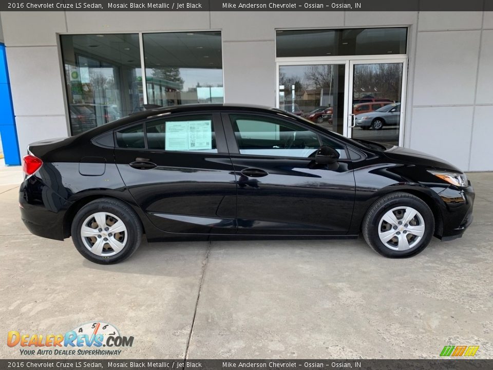 2016 Chevrolet Cruze LS Sedan Mosaic Black Metallic / Jet Black Photo #12