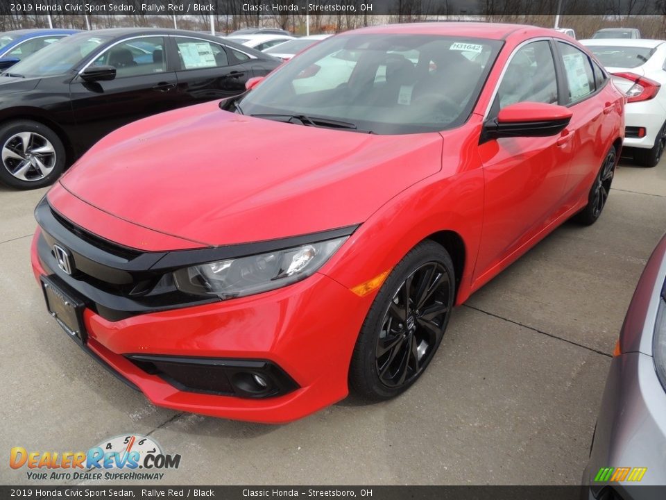 2019 Honda Civic Sport Sedan Rallye Red / Black Photo #1