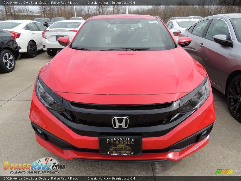 2019 Honda Civic Sport Sedan Rallye Red / Black Photo #2