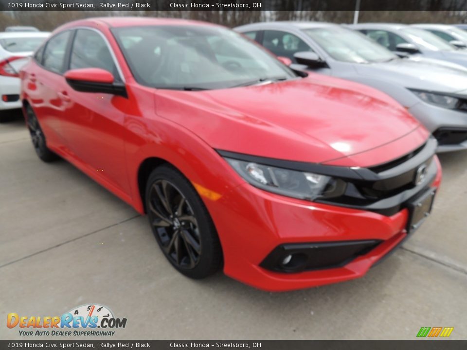 2019 Honda Civic Sport Sedan Rallye Red / Black Photo #3
