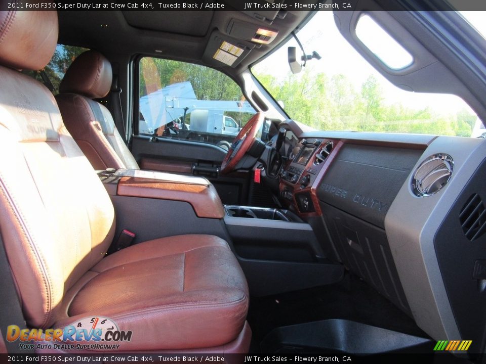 2011 Ford F350 Super Duty Lariat Crew Cab 4x4 Tuxedo Black / Adobe Photo #12