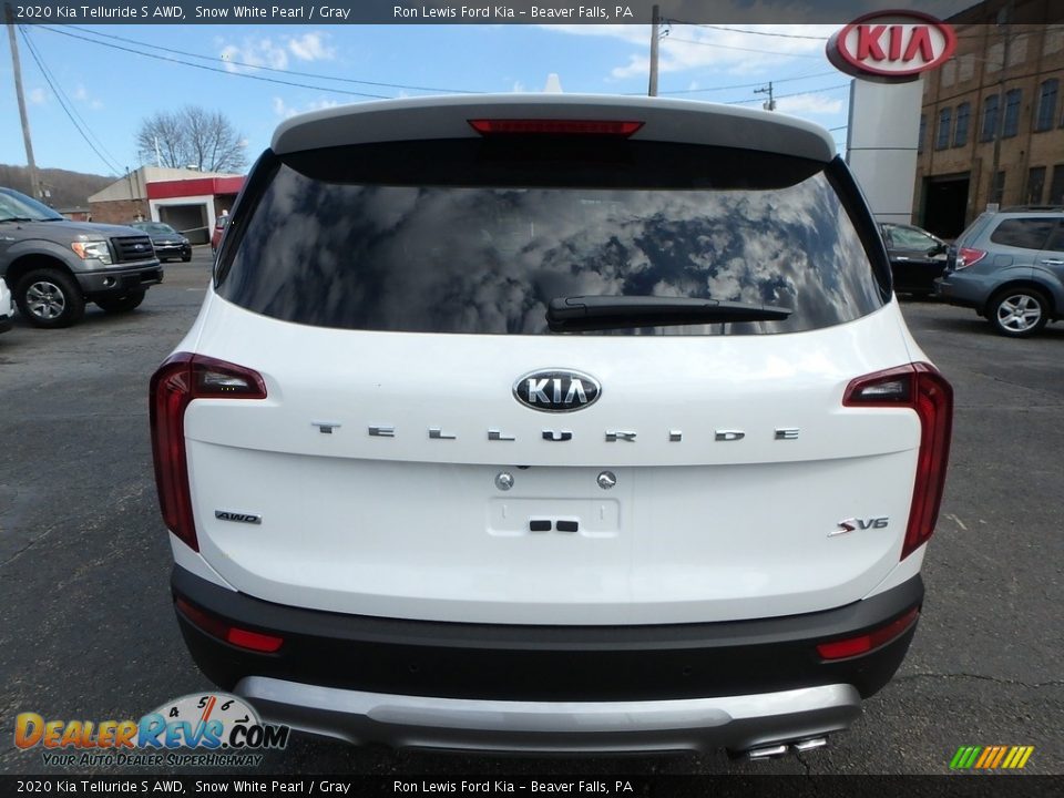 2020 Kia Telluride S AWD Snow White Pearl / Gray Photo #3