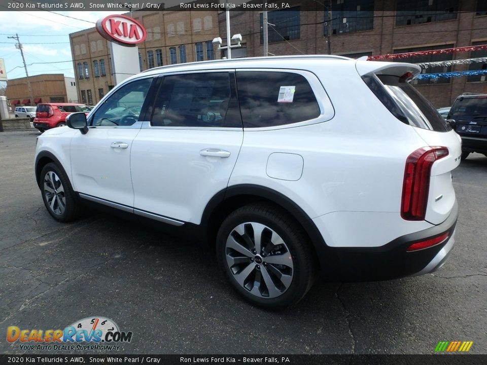 2020 Kia Telluride S AWD Snow White Pearl / Gray Photo #5