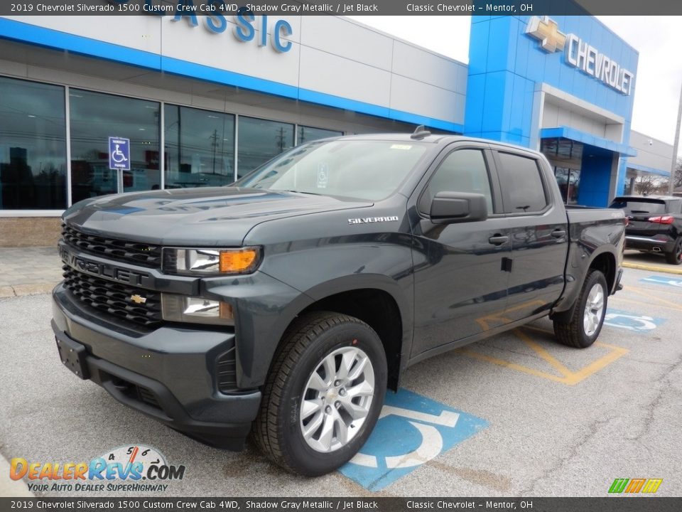 2019 Chevrolet Silverado 1500 Custom Crew Cab 4WD Shadow Gray Metallic / Jet Black Photo #1
