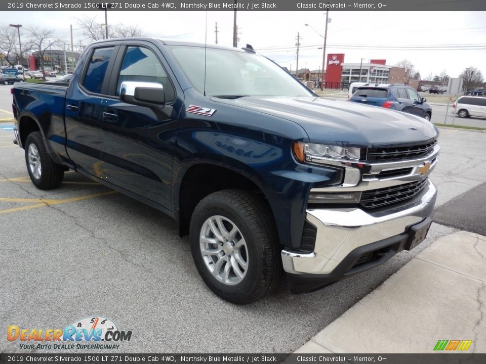 2019 Chevrolet Silverado 1500 LT Z71 Double Cab 4WD Northsky Blue Metallic / Jet Black Photo #3