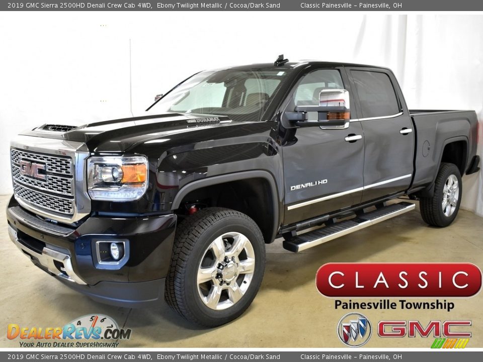 2019 GMC Sierra 2500HD Denali Crew Cab 4WD Ebony Twilight Metallic / Cocoa/Dark Sand Photo #1