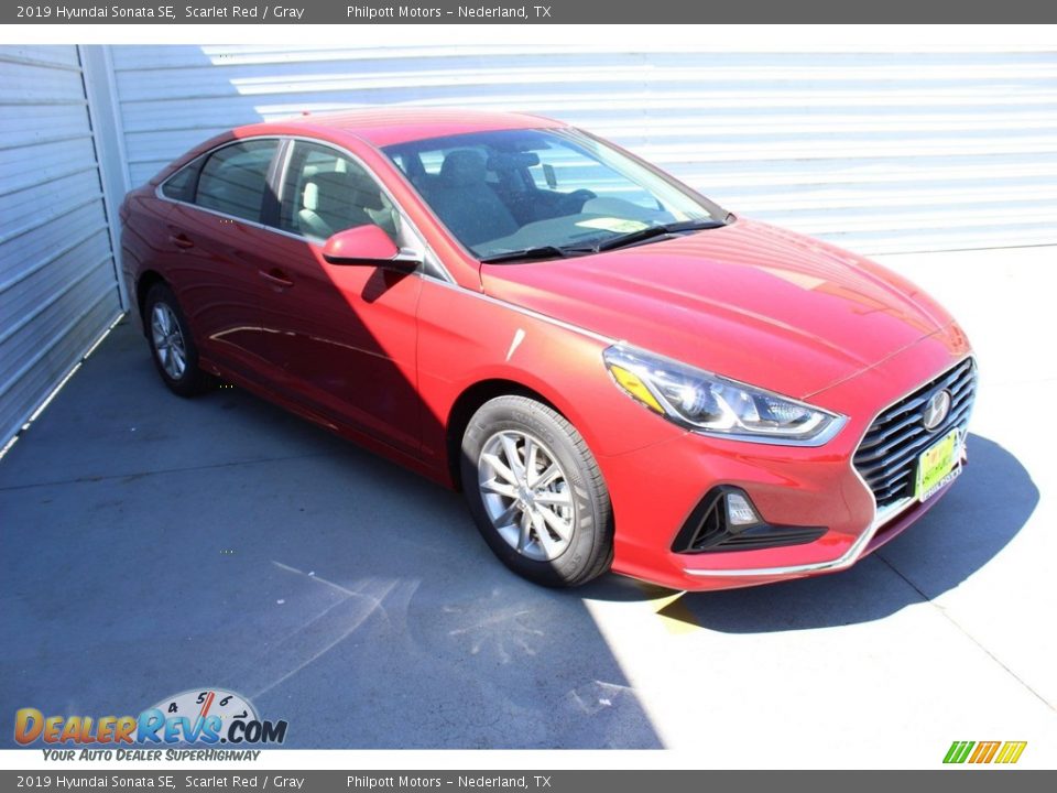 2019 Hyundai Sonata SE Scarlet Red / Gray Photo #2